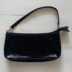 Giani Bernini black faux ostrich purse